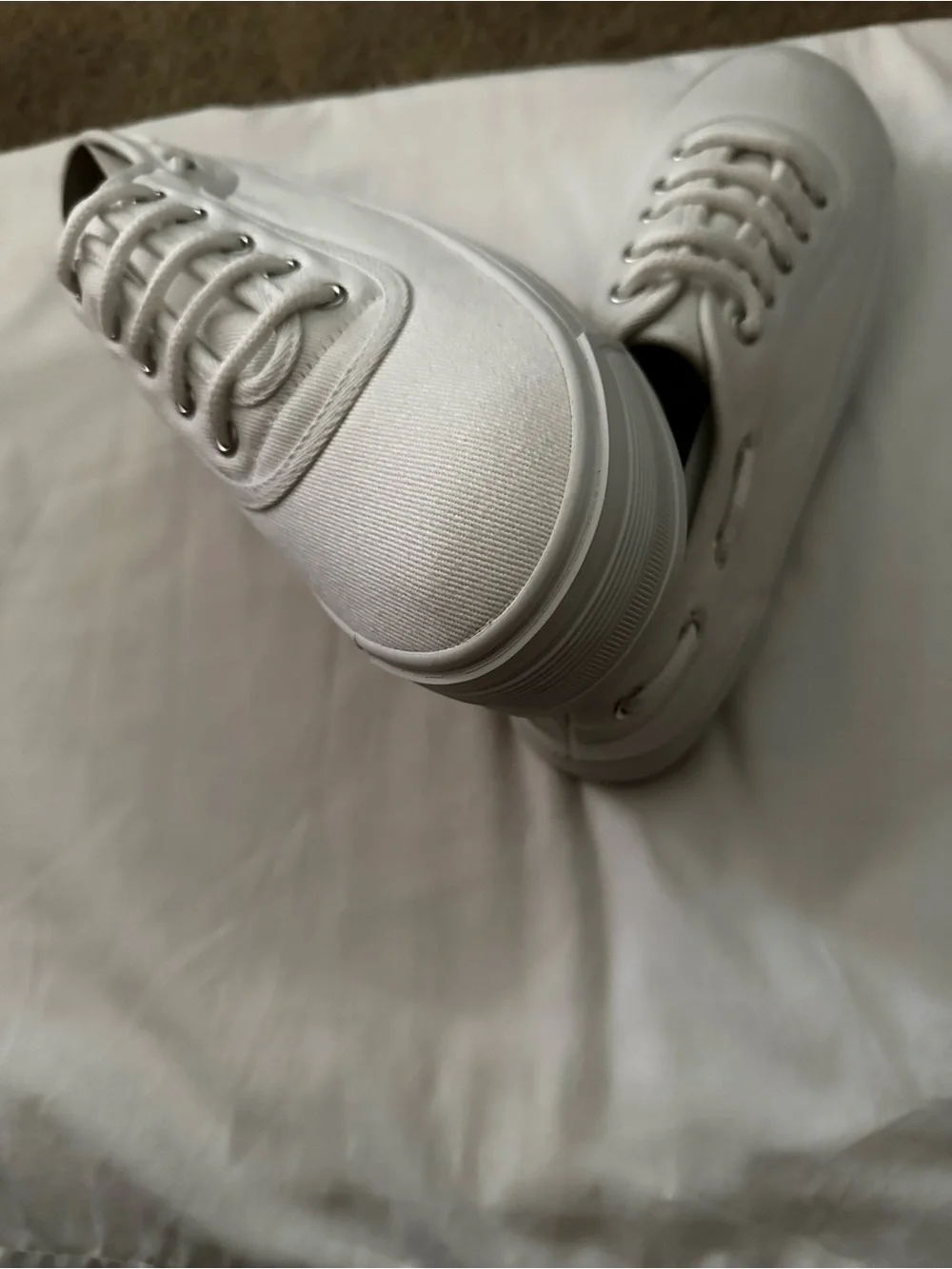 AJ Valenci Women’s Chunky Platform Lace-Up Sneakers Size 7.5 White Casual Shoes